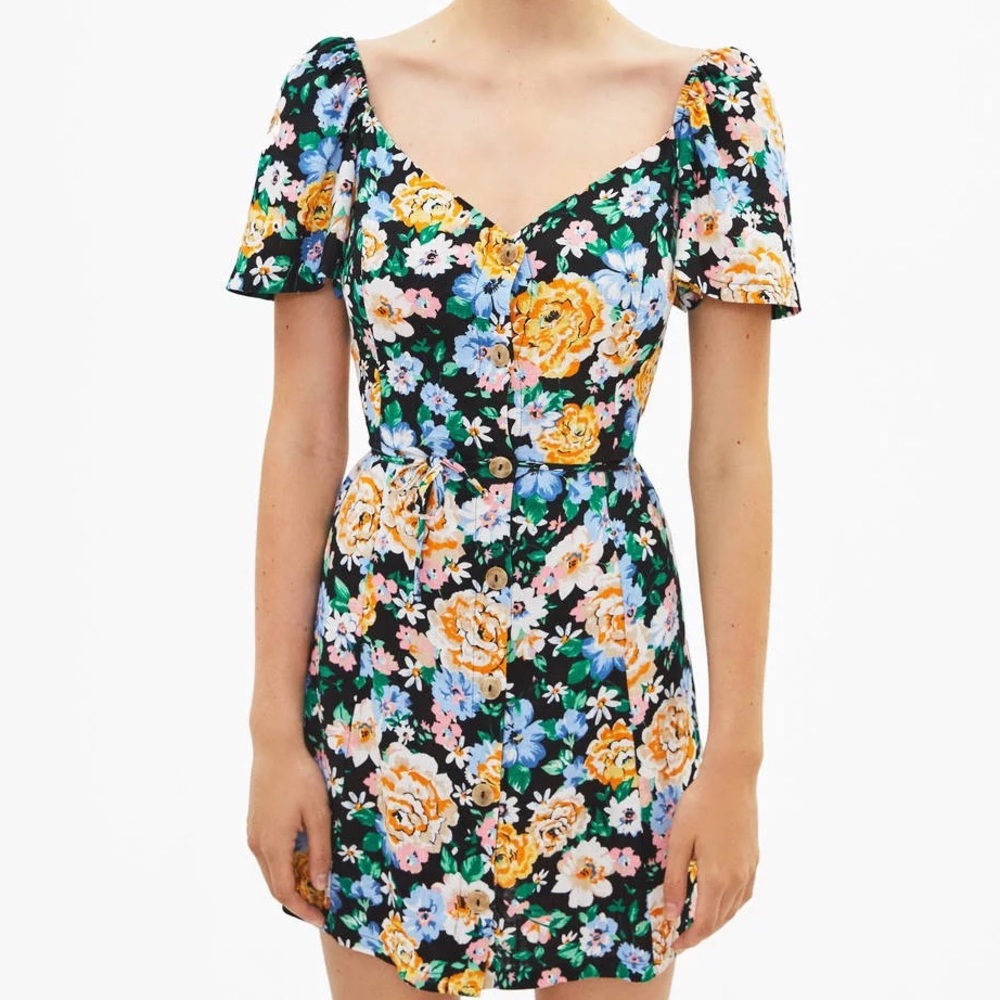 Bershka floral mini dress